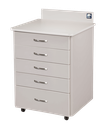 MTI MTC-1S Mobile Cabinet, 5-Drawer, Trim-White 