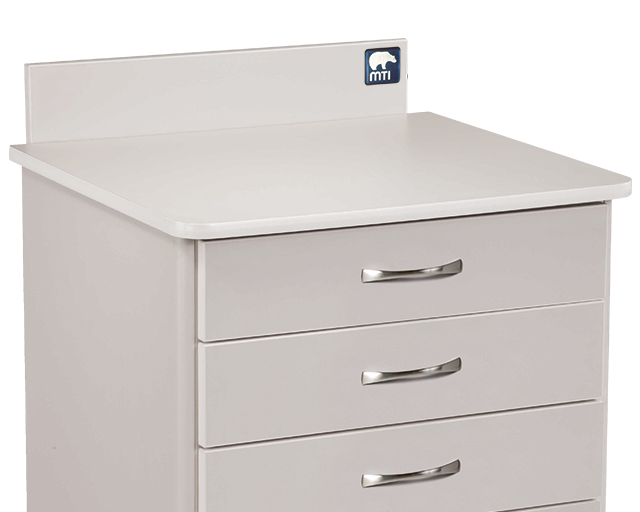 MTI MTC-1S Mobile Cabinet, 5-Drawer, Trim-White 