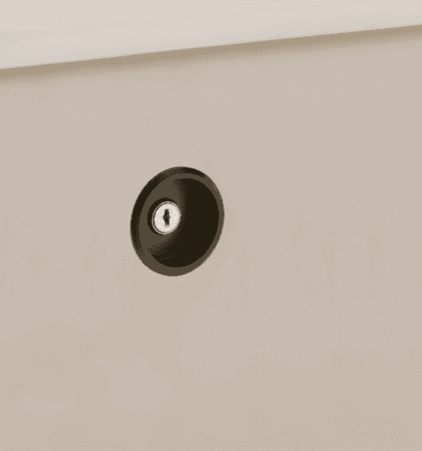 MTI MTC-1SG Mobile Cabinet, 5-Drawer, w/Locks, RH, Trim-White 