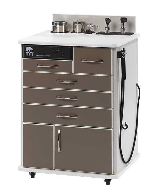 MTI TC100AS ENT Cabinet, Sit-down, Standard Configuration 1, Trim-White 