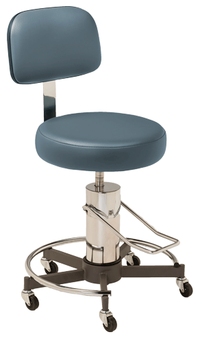 MTI 329 Stool, Hydraulic Pump, w/Ergo Backrest, Premium