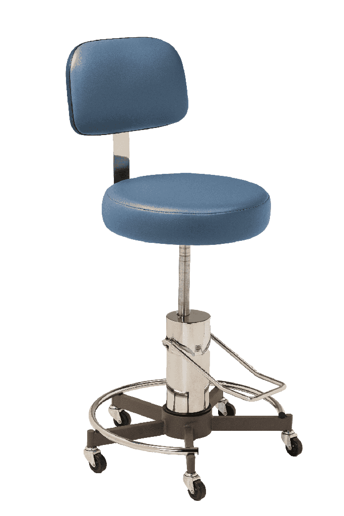 MTI 329 Stool, Hydraulic Pump, w/Ergo Backrest, Premium