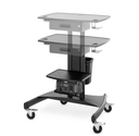 Workstation, Mobile Battery-Powered Adjustable-Height, Steel Frame with Black Powder Coat Finish 