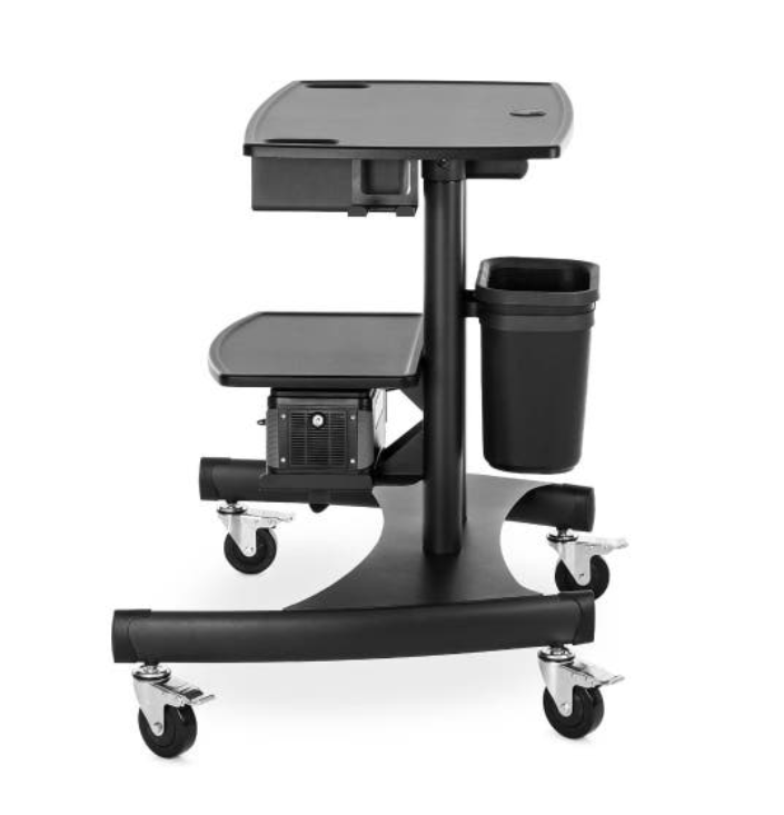 Workstation, Mobile Battery-Powered Adjustable-Height, Steel Frame with Black Powder Coat Finish 