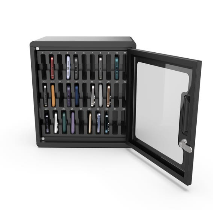 Cellphone Storage Cabinet, 32-Bay, 14.96 W x 16.14 D x 8.98 H 
