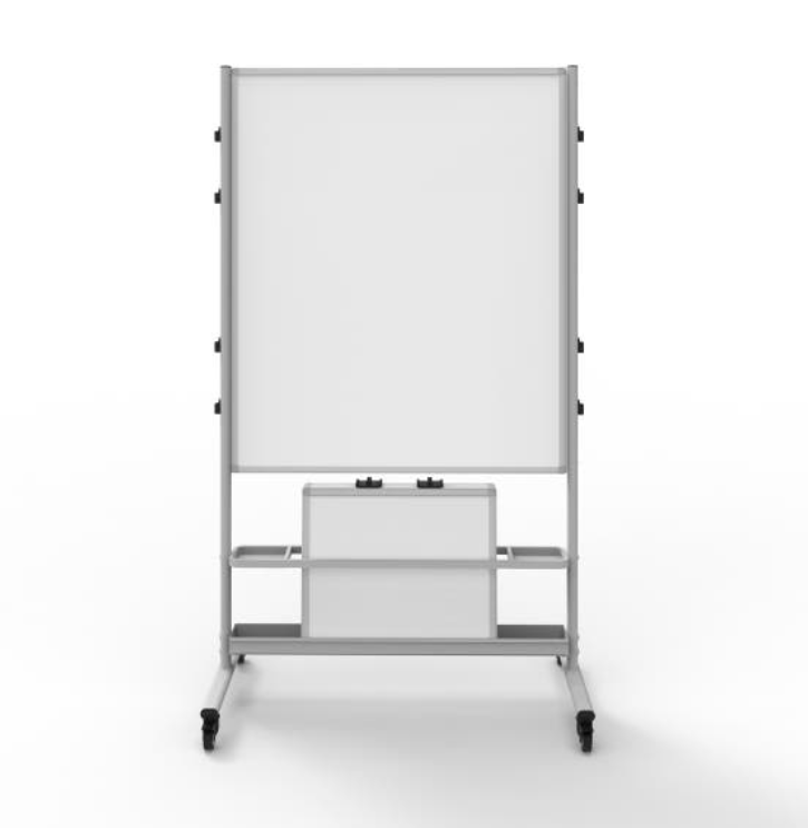 Luxor Dry Erase Magnetic Mobile Collaboration Station 40x48, w/Four 18x24 Attachable White Boards