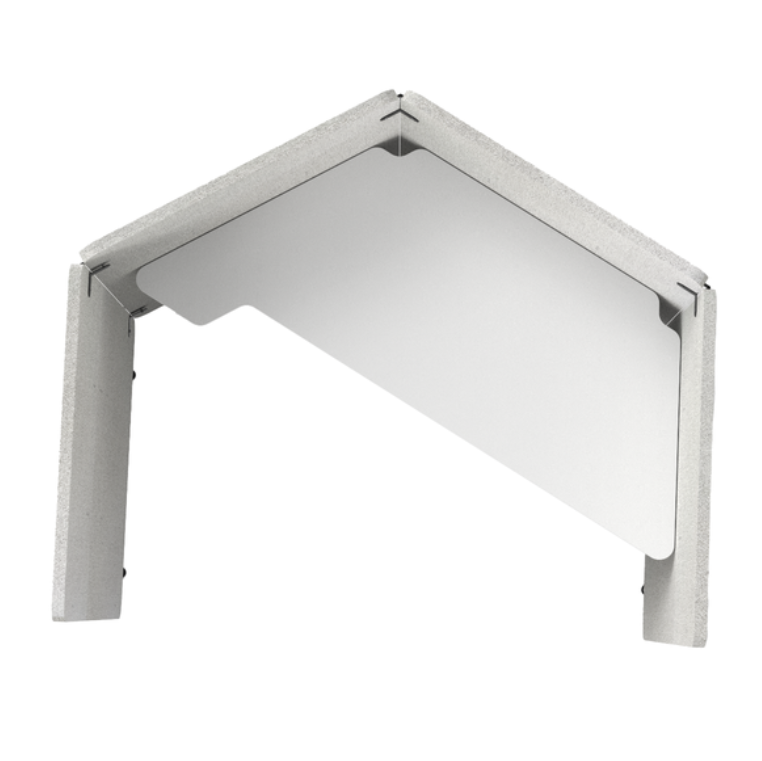 Luxor Acoustic, 4 Panels, RECLAIM, Work Pod, Overall: 60"W x 40"D x 4"H
