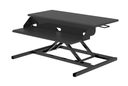 Standing Desk Converter, Dual Monitor Lift Capability, Black, 32"W x 23.5"D x 5.25"-15.5"H, 35 lb. Weight Capacity