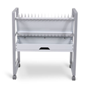 Open Charging Cart, 32-Tablet/Chromebook, Steel Frame, 16-Outlet 125V Power Strip, 6ft Cord, 27"W x 14.75"D x 39.75"H
