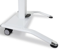 Pneumatic Adjustable-Height Lectern, Mobile Standing Desk, White, 25.5"W x17"D x28"-42.5"H