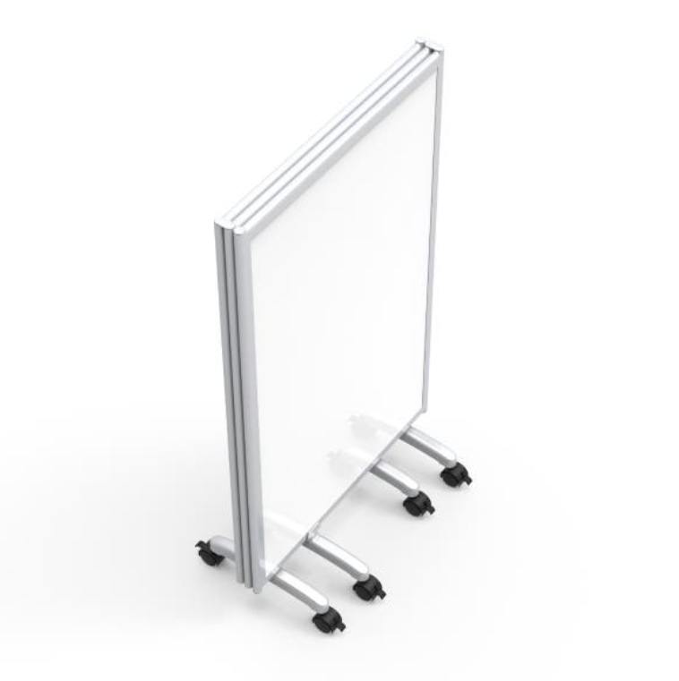 Luxor Dry Erase Magnetic Mobile Room Divider White Board, 28x46, 3-Panel
