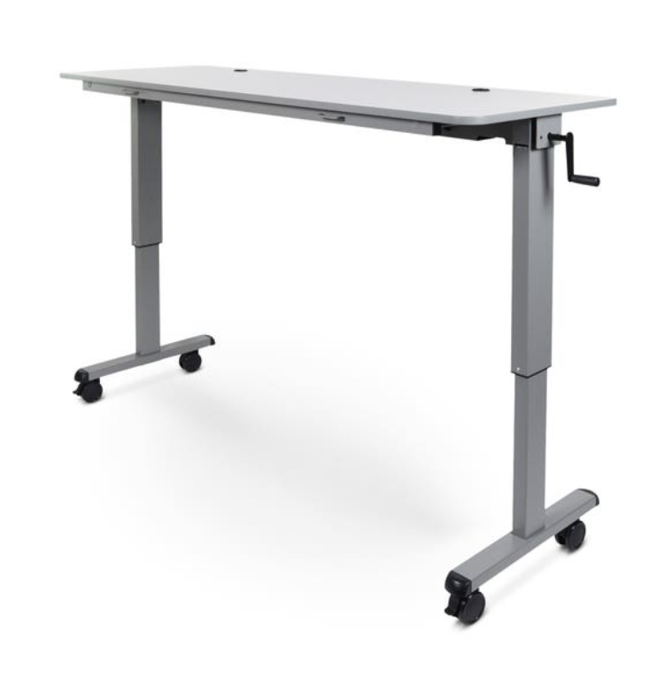 Flip-Top Table, Adjustable, Crank Handle, 71"W x 23.6"D x 30"-45.25"H, Weight Capacity 150 lbs.