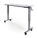 Flip-Top Table, Adjustable, Crank Handle, 71"W x 23.6"D x 30"-45.25"H, Weight Capacity 150 lbs.