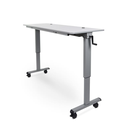 Flip-Top Table, Adjustable, Crank Handle, 59"W x 23.6"D x 30"-45.25"H, Weight Capacity 150 lbs.