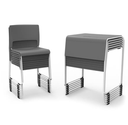 Luxor Lightweight Stackable Student Desk & Chair, 4 Pack