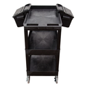 Luxor 32" x 18" Tub Cart, 3-Shelf w/Outrigger Utility Cart Bins