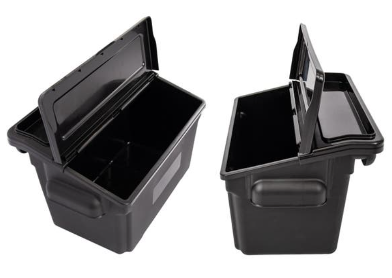 Luxor 32" x 18" Tub Cart, 3-Shelf w/Outrigger Utility Cart Bins