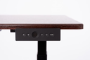 Luxor 60" 3-Stage Dual Motor Electric Stand Up Desk, Walnut/Black