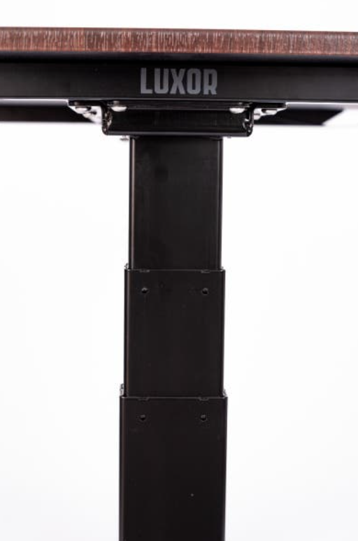Luxor 60" 3-Stage Dual Motor Electric Stand Up Desk, Walnut/Black