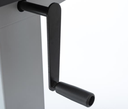 Luxor 60" High Speed Crank Adjustable Stand Up Desk, Black/Silver