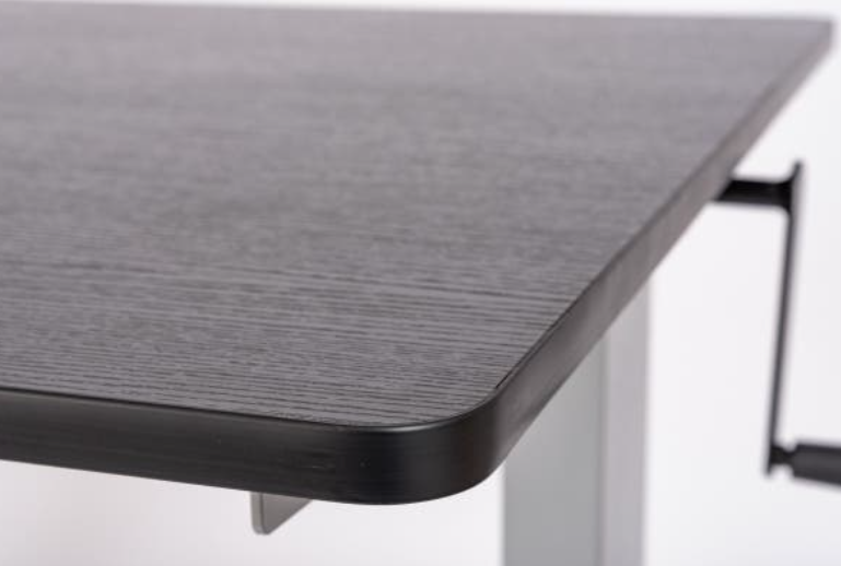 Luxor 60" High Speed Crank Adjustable Stand Up Desk, Black/Silver