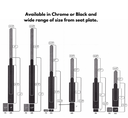Crown Seating Replacement Chair Cylinder, Chrome or Black