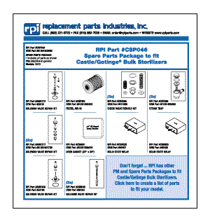 Spare Parts Package for Getinge/Castle 3523