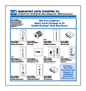 Spare Parts Package for Getinge/Castle 3533