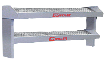 Handler Double Tier Single Side Work Shelf Model 213SDT