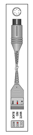 Patient Cable - 3 Lead Dual - Equipment End: 6-Pin; 1K Ω Resistors; Jumper E to C