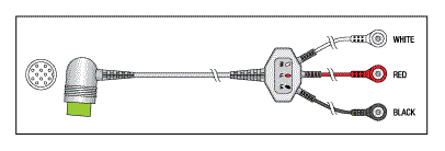 Patient Cable-3 Lead Fixed Snap - Equipment End: 12-PIN Right Angle; 10K Ω Resistors