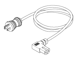 Hospital Grade Power Cord (13a @ 125vac, Right Angle, 15 Ft.)