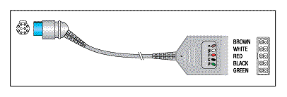 Patient Cable - 5 Lead Dual - 10-Socket