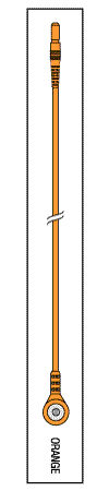 Leadwire Orange 24" Din/Snap