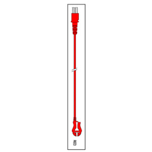 Leadwire Red 40" Dual/Pinch