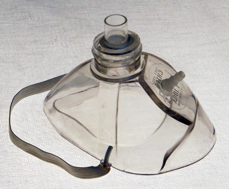 LIFE CPR Masks with Valve, 02 barb, strap