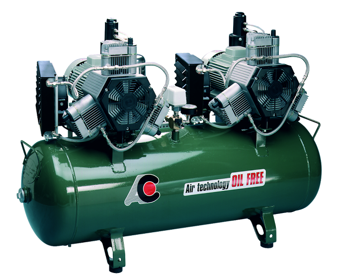 Cattani Twin Head 3 Cylinder Oilless Compressor