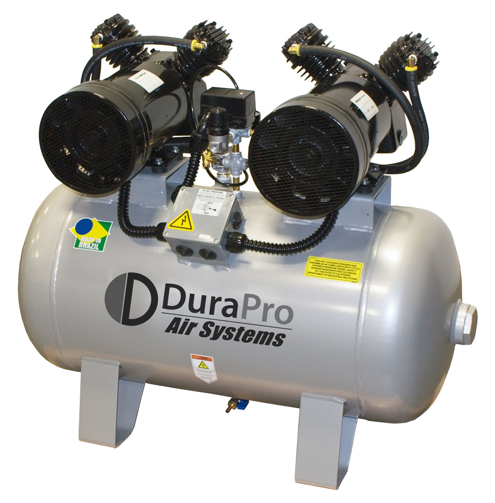 DuraPro Dental Air System Dual 2-HP (4 User) Direct Drive