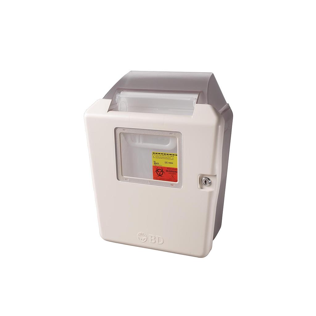 BD Locking Wall Cabinet for 2 Gal and 3 Gal Sharps Collectors, 18.5" x 14.5" x 6.75"