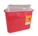 Medegen Sharps-Tainers™, 5.4Qt TL Red, Locking Lid, 10.5"W x 3.5"D x 10.5"H