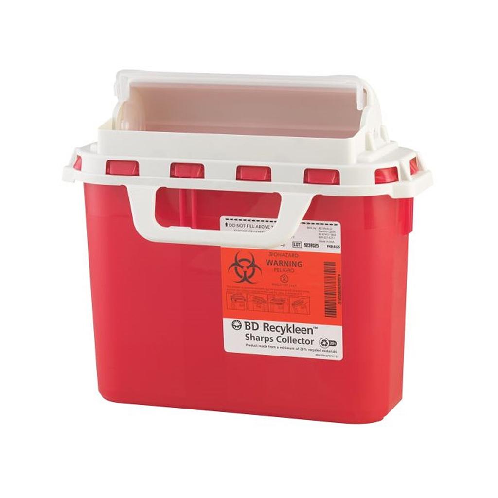 BD Recykleen Sharps Collector, 8 Quart, Open Top Nesta