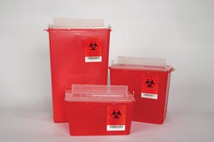 Plasti Horizontal Entry Container, 8 Qt Red