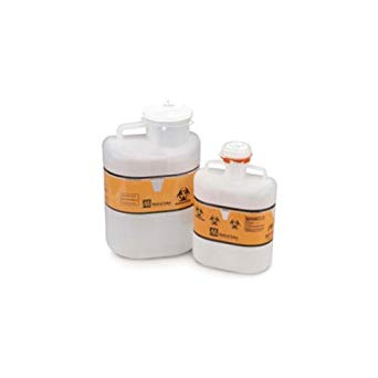Medegen Sharps-Tainers™, Large Size, Locking Screw Cap, 10" x 6" x 15", 10 Qt, Translucent