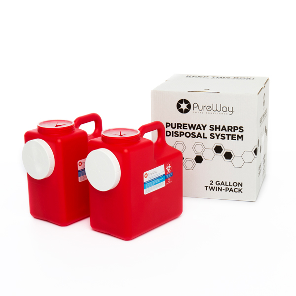 Pureway Sharps 2 Gallon Two-Pack Disposal System