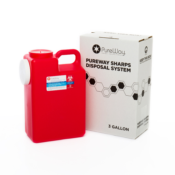 Pureway Sharps 3 Gallon Disposal System