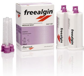 Zhermack Freealgin, Medium Body, 2- 50mL Cartridges, 4 Lilac Mixing Tips
