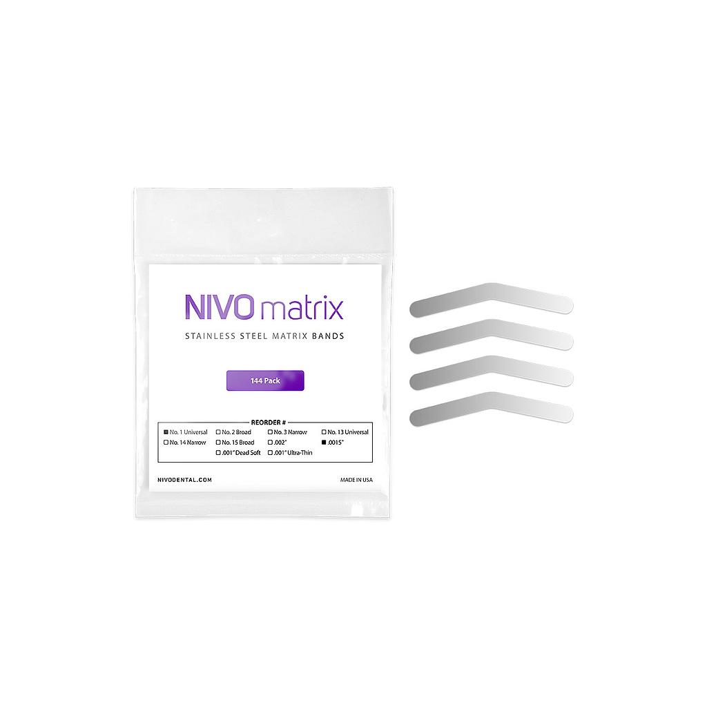 NIVO Matrix Band - No. 1 Ultra-Thin .001€¢- 144/pk #NMB11RG (NI)