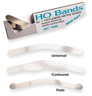 Microbrush HO Bands™ Tofflemire Matrix Bands, #1 Universal-Dead Soft 0.001"