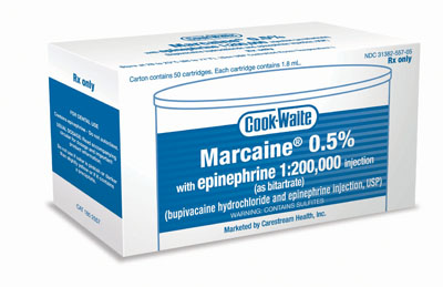 Septodont Marcaine® 0.5% and Epinephrine 1:200,000 Cook-Waite