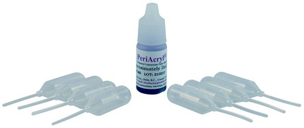 Glustitch Periacryl® Oral Adhesive, 2 mL Bottle w/ Autoclavable Tray and 20 Pipettes, Violet